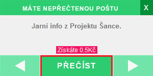 Pošťák po přihlášení